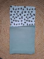 Wafeldeken groen/print, Ophalen of Verzenden, Zo goed als nieuw, Deken