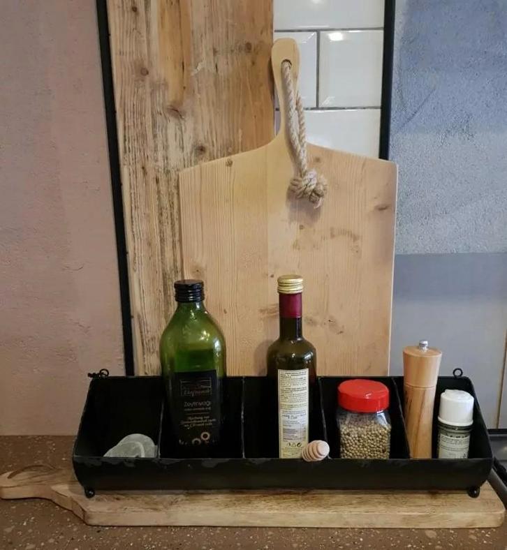 Countryfield Gruttenbak Metaal - Industrieel Wandrek, Huis en Inrichting, Keuken | Keukenbenodigdheden, Nieuw, Ophalen of Verzenden