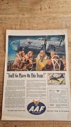 AAF reclame print WWII, Ophalen of Verzenden, Landmacht, Amerika