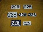oud emaille huisnummer 226 ook 227 228 229 230 231 232 233 1, Ophalen of Verzenden