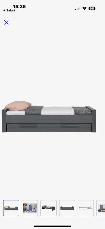Woood Dennis bed met lade grijs beschikbaar voor biedingen
