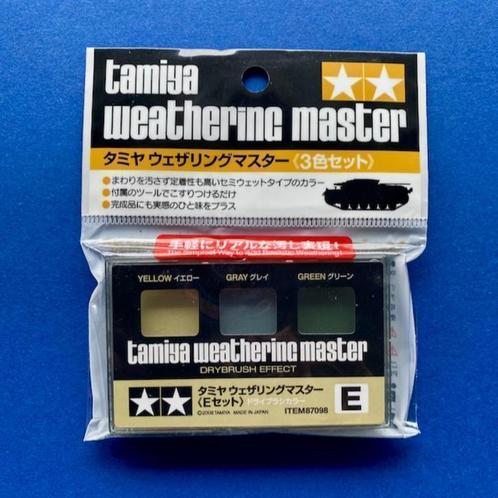 tamiya 87098 Weathering Set E (Yellow/Gray/Green), Hobby en Vrije tijd, Modelbouw | Figuren en Diorama's, Nieuw, 1:35 tot 1:50