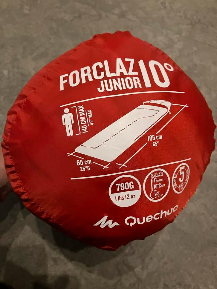 Quechua Forclaz 10 Junior Slaapzak, Caravans en Kamperen, Slaapzakken, Gebruikt, Ophalen of Verzenden
