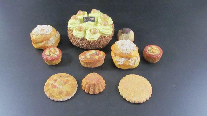 Decoratie/speelkeuken nep/namaak gebakjes, taartje, koekjes, Antiek en Kunst, Curiosa en Brocante, Ophalen of Verzenden