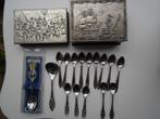 2 oude  lepeldoosje met lepeltjes, Antiek en Kunst, Curiosa en Brocante, Ophalen of Verzenden