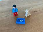 Playmobil 123 : Man met hond en voerbak met kluif, Ophalen, Gebruikt