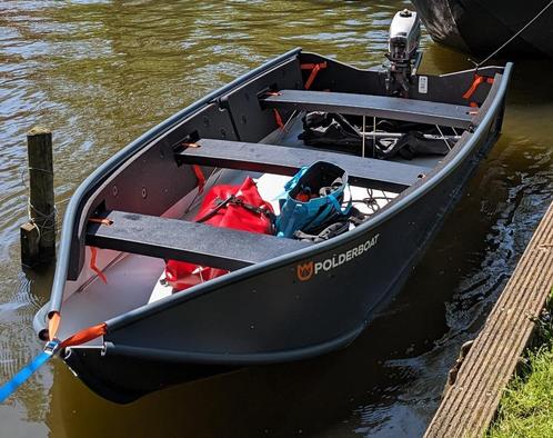Vouwboot, visboot, Polderboat, als nieuw, Watersport en Boten, Roeiboten, Zo goed als nieuw, Overige materialen, Met roeispanen of peddels