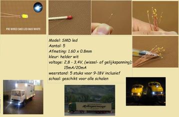 MTHO - 5x SMD 0603 Led voor 2,8-3,4V (451) beschikbaar voor biedingen
