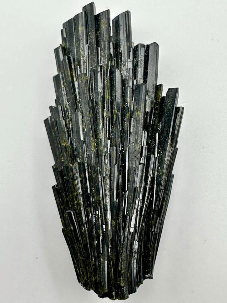 Epidoot kwarts waaaier - Pampa Blanca, Huancavelica, Peru, Verzamelen, Mineralen en Fossielen, Mineraal, Ophalen of Verzenden