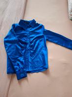 Blauwe glanzende blouse - Maat S, Kleding | Dames, Blouses en Tunieken, Blauw, Ophalen of Verzenden, Zo goed als nieuw, Maat 36 (S)