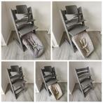 5xStokke Tripp Trapp storm grey complete set:babyset,newborn, Stoelverkleiner, Ophalen of Verzenden, Zo goed als nieuw, Stokke Tripp Trapp