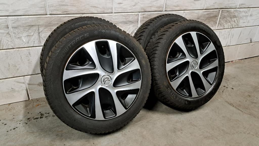 Winterbanden DS3 C3 208 207 Partner Berlingo 195/55/16, Auto-onderdelen, Banden en Velgen, Banden en Velgen, Winterbanden, 16 inch
