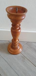 30 cm Houten kandelaar ^, Gebruikt, 25 tot 50 cm, Ophalen of Verzenden, Kandelaar