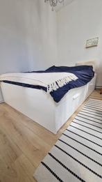 Ikea bed en lattenbodem, Huis en Inrichting, Slaapkamer | Bedden, Ophalen, Gebruikt, 140 cm, Hout