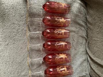 Tsjechië bohemian sherry glazen opgelegd goud beschikbaar voor biedingen