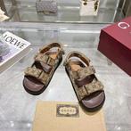 Gucci Sandalen Leer - Maat 38 - Nieuw - Dames, Ophalen of Verzenden, Nieuw, Bruin, Sandalen of Muiltjes