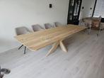 Eiken tafel met afgeronde hoeken, Eikenhout, Nieuw, Vijf personen of meer, Rechthoekig