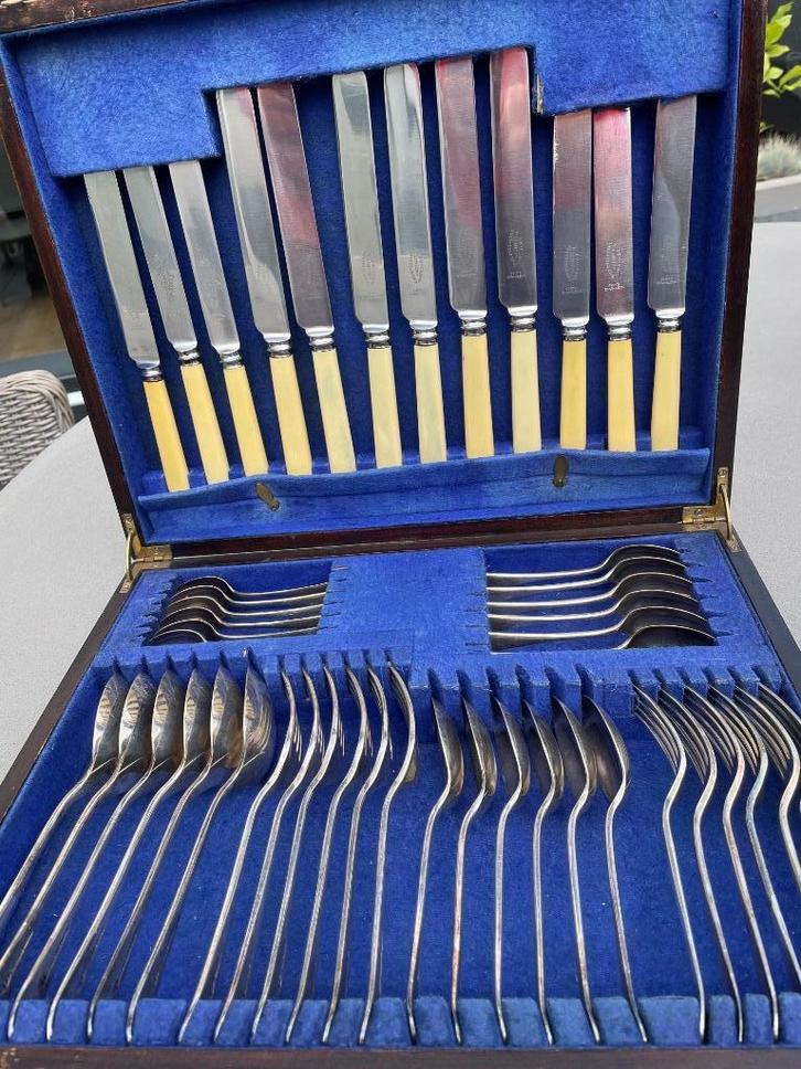 geheel complete antieke bestekset Sheffield A. Price&Co ltd, Antiek en Kunst, Antiek | Bestek, Ophalen of Verzenden