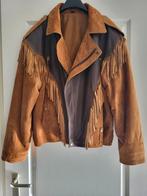 VINTAGE suede western fringe jacket mt.L/XL, Ophalen of Verzenden, Gedragen, Maat 46/48 (XL) of groter, Bruin