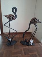 2 metalen flamingo beelden, zware kwaliteit, Nieuw, Overige typen, Ophalen of Verzenden