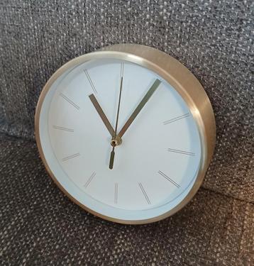 Klok brons 15 cm ø - klein klokje wandklok (koper / goud) beschikbaar voor biedingen