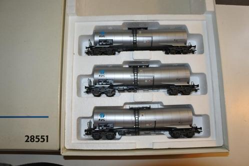 marklin 28551 set van 3 ketelwagens KVG, Hobby en Vrije tijd, Modeltreinen | H0, Zo goed als nieuw, Wagon, Wisselstroom, Märklin