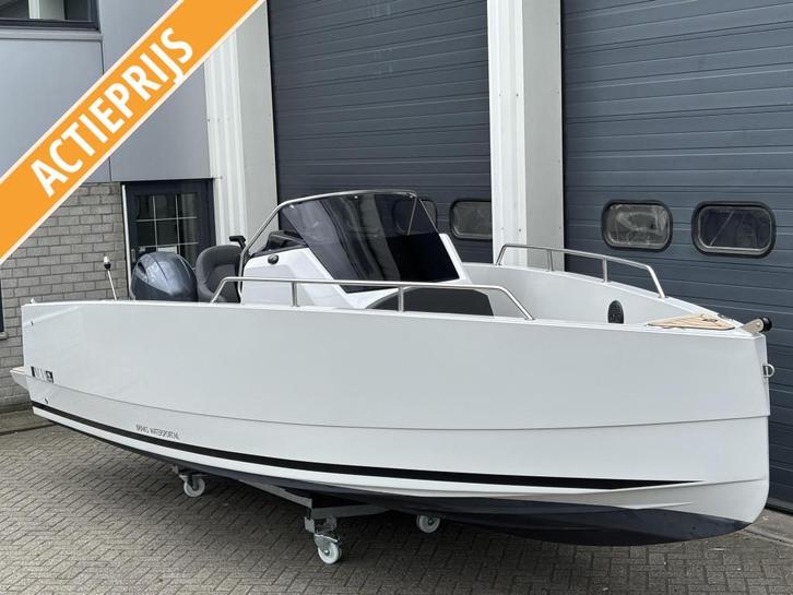 Nuva M6 Open Speciale Actie!, Watersport en Boten, Speedboten, Nieuw, 6 meter of meer, Benzine, 70 tot 120 pk, Polyester, Buitenboordmotor