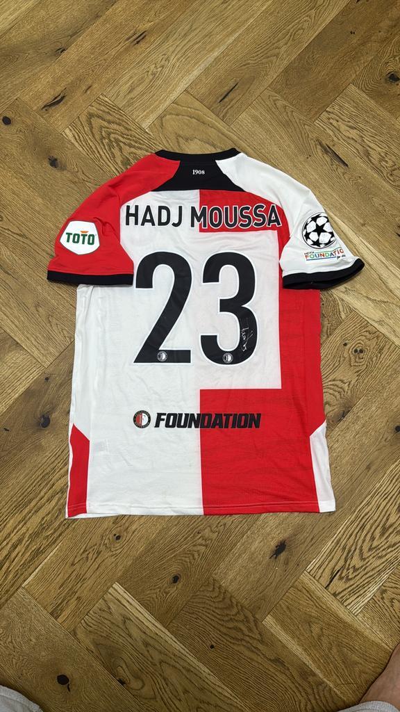 Anis hadj moussa - 2024-25 - matchworn + unwashed, Verzamelen, Sportartikelen en Voetbal, Shirt, Feyenoord, Ophalen of Verzenden