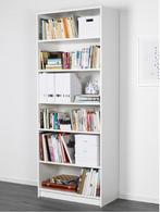 Billy boekenkast (80x28x202) wit + opzetkast (80x28x35cm), Huis en Inrichting, Ophalen, Met plank(en), Gebruikt, 200 cm of meer