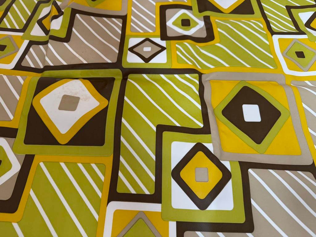 2 tafelkleden vintage retro space age Benetex, Ophalen, Gebruikt, Rechthoek