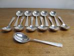 Verzilverde lepels, bouillonlepels, Art Deco, 12 pers., Antiek en Kunst, Ophalen of Verzenden
