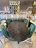 Ovale Eettafel Blackbone Richmond interiors, 100 tot 150 cm, Ophalen of Verzenden, Vijf personen of meer, Eikenhout