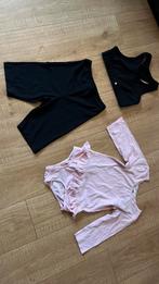 122 128 setje zwart turn broekje top roze turnpak ballet pak, Gebruikt, Zwart, Turnpak(je), Kindermaat 122 t/m 140