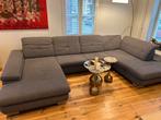 Grijze U-vormige bank met verstelbare rugleuningen, Huis en Inrichting, Banken | Bankstellen, Ophalen, Gebruikt, Hoekbank, 300 cm of meer