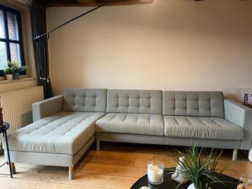 LANDSKRONA 4-zits bank met lounge – lichtgroen beschikbaar voor biedingen