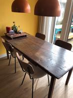 Oude Teak houten tafel / eettafel / 200 x 80 cm, 50 tot 100 cm, 150 tot 200 cm, Teakhout, Gebruikt