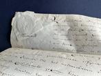 Oud document met zegel - 1797perkament, Antiek en Kunst, Verzenden