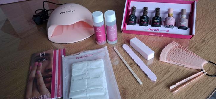Pink Gellac Starterspakket + Extra Kleuren, Sieraden, Tassen en Uiterlijk, Uiterlijk | Cosmetica en Make-up, Zo goed als nieuw