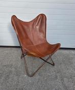 Nog 1 x Butterfly chair vlinderstoel leer metaal goud, Zwart, Ophalen of Verzenden, Zo goed als nieuw, Metaal