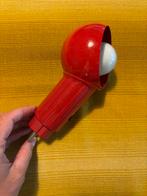 Retro Rode stekkerlamp, Huis en Inrichting, Ophalen of Verzenden, Gebruikt, Kunststof, Minder dan 50 cm