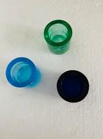 Iittala Finland glazen Kivi waxinelichthouders (3), Minder dan 25 cm, Overige materialen, Groen, Gebruikt