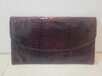 Clutch van echt slangenleer | Vintage Damestas van echt leer, Ophalen of Verzenden, Handtas