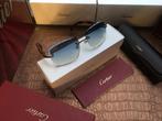 Cartier zonnebril hout platina special paint diamant cut, Zonnebril, Bruin, Nieuw, Ophalen