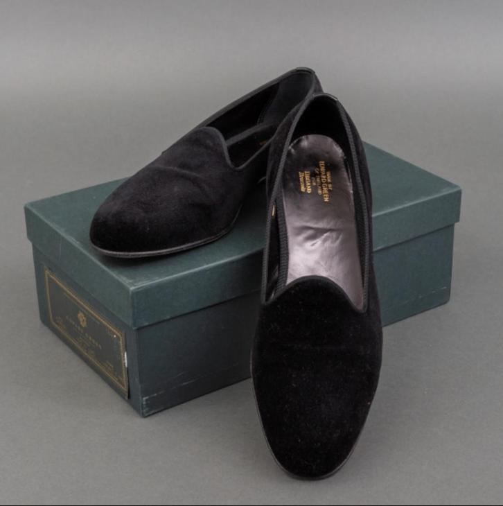 Paar originele zwarte suède Edward Green schoenen, Kleding | Heren, Schoenen, Zo goed als nieuw, Loafers, Zwart, Ophalen of Verzenden