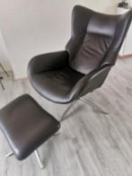 Montel relaxing Fauteuil met voetenbankje. Leer ., Ophalen, Zo goed als nieuw, Leer