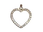 Groot Hart Metaal Hanger met Strass, Upcycling, Ophalen of Verzenden, Gebruikt, Hanger