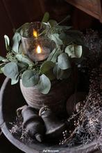 Eucalyptus krans groot, klein met windlicht, Www.jufbrocante.nl, Www.jufbrocante.nl, Nieuw, Ophalen of Verzenden