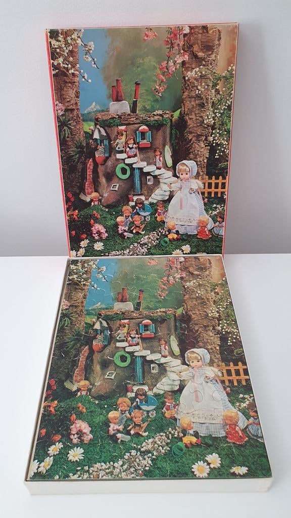 Vintage Dolly puzzel Flamenco 63 st compleet 70s, Ophalen of Verzenden, Meer dan 50 stukjes, Gebruikt, 6 jaar of ouder