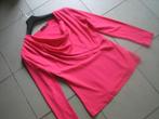 Elegant roze waterval halslijn shirt LA LIGNA M snazzeys, Nieuw, La Ligna, Maat 38/40 (M), Lange mouw