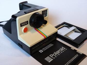 vintage Polaroid 1000 SX-70 (rode knop) regenboogstrepen beschikbaar voor biedingen